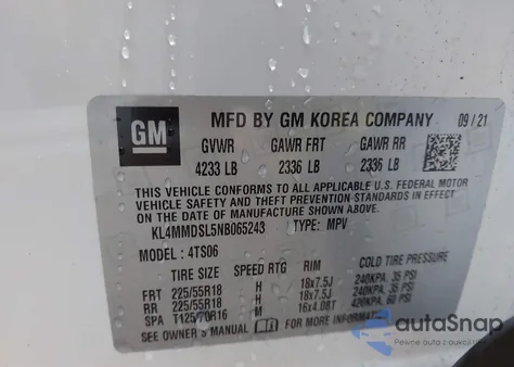 2022 Buick Encore Gx Fwd Select from USA, damaged, VIN KL4MMDSL5NB065243